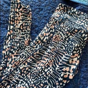 CNC XXL Blue/white/pink printed leggings
